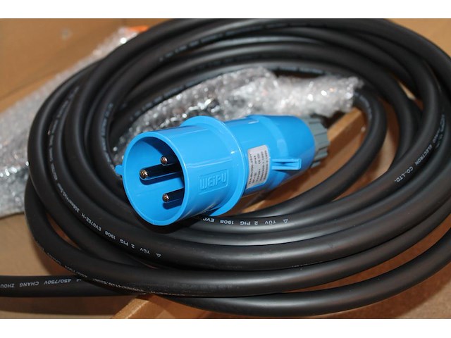 Portable laadkabel 10 meter. cee32 blauw naar type2. - afbeelding 2 van  2