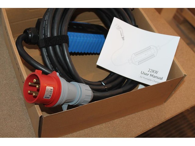 Portable laadkabel 7 meter. cee32 rood naar type2. 22kw. - afbeelding 2 van  2