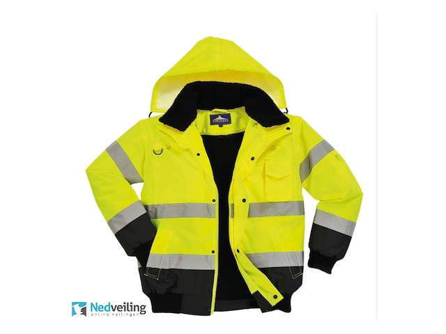 Portwest hi-visible bomberjack geel m wvp 89,95 - afbeelding 3 van  3
