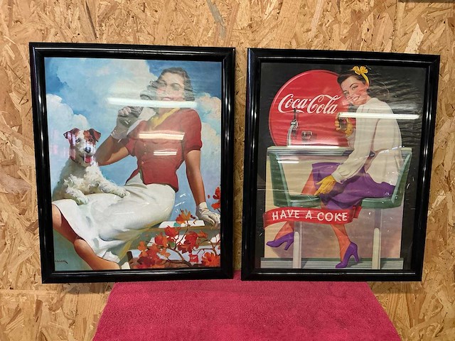 Poster coca cola - gedrukt (2x) - afbeelding 1 van  2