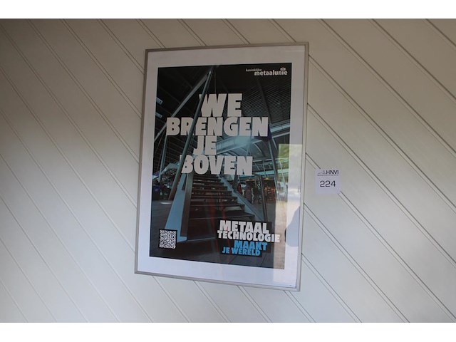 Poster in lijst koninklijke metaalunie. afmeting 51 x 71 cm. - afbeelding 1 van  2