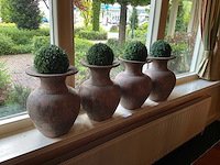 Pot met kunstplant (4x) - afbeelding 1 van  1