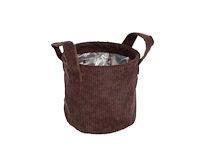 Pot ribby fabric ø12.5xh12.5cm bruin 10p (1550x) - afbeelding 1 van  1