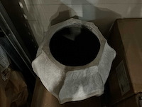 Pot shane d40,5/h40,5cm antique grey cement (3x) - afbeelding 2 van  5