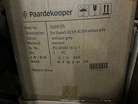 Pot shane d40,5/h40,5cm antique grey cement (3x) - afbeelding 5 van  5