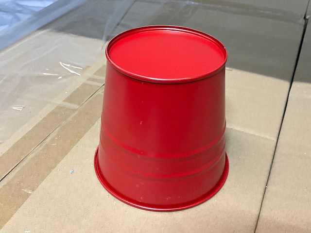 Pot zinc ø10,2/7,8xh9,1cm red (24180x) - afbeelding 2 van  4