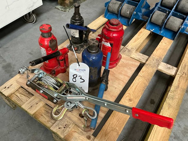 Potkrik en tirfor takel (4x) - afbeelding 1 van  6