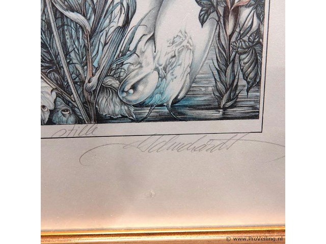 Potlood gesigneerd en genummerde ets dietrich schuchardt - afbeelding 3 van  5