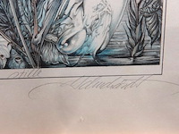 Potlood gesigneerd en genummerde ets dietrich schuchardt - afbeelding 3 van  5