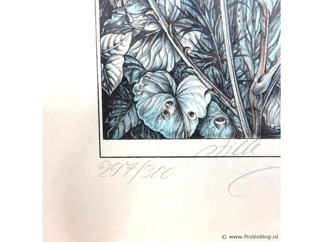 Potlood gesigneerd en genummerde ets dietrich schuchardt - afbeelding 4 van  5