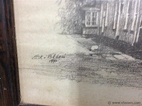 Potloodtekening herberg - afbeelding 3 van  3