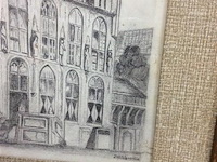 Potloodtekening stadhuis vere - afbeelding 2 van  3