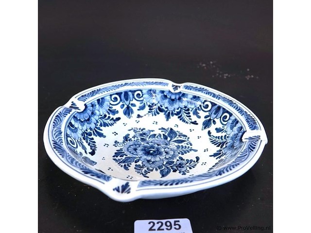 Potterie oud delft grote porseleinen asbak - afbeelding 1 van  5