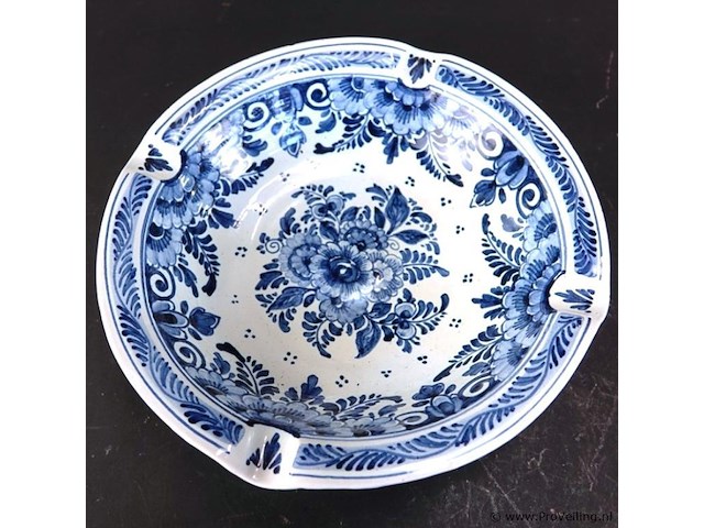 Potterie oud delft grote porseleinen asbak - afbeelding 3 van  5