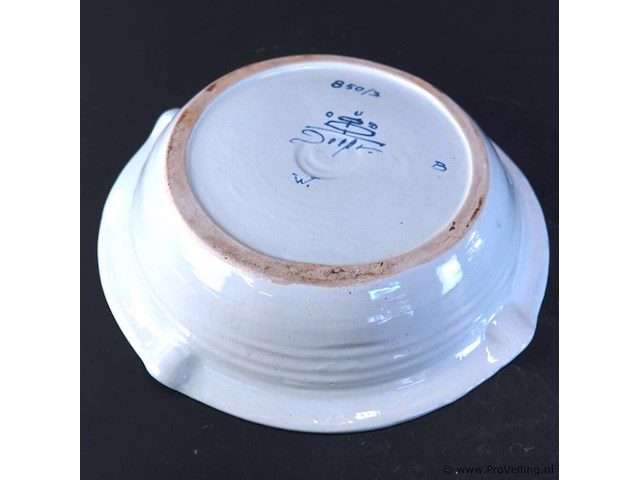 Potterie oud delft grote porseleinen asbak - afbeelding 4 van  5