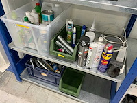 Povag 4 secties legbordstelling inclusief inhoud (festool) leidingen, onderdelen en werkplaats inventaris - afbeelding 10 van  19