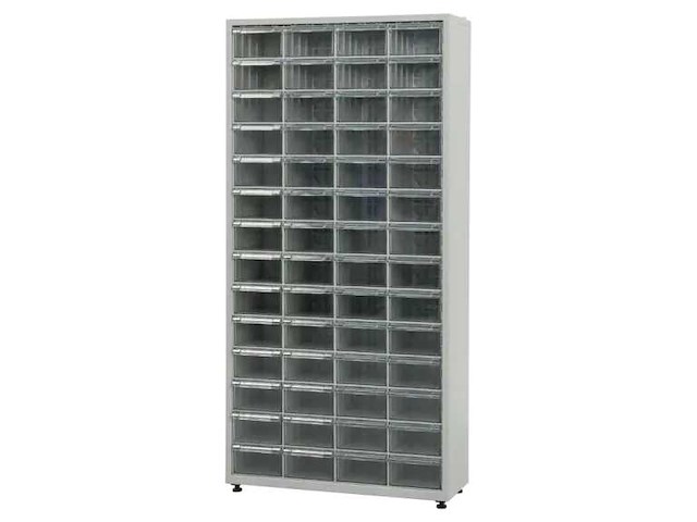 Povag ask101 klein materiaalkast met schuifbakken - 56 bakken - 1860x900x310 mm - afbeelding 1 van  4