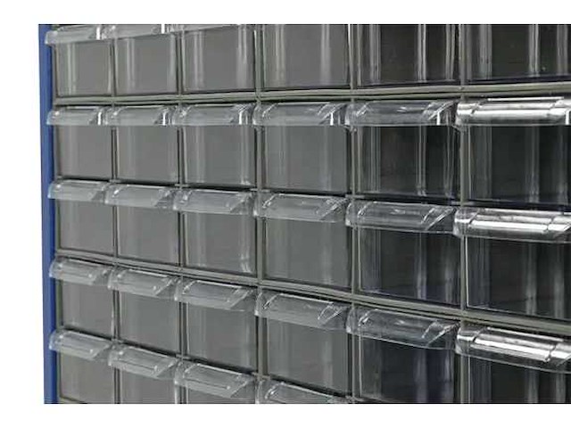 Povag ask201 klein materiaalkast met schuifbakken - 132 bakken - 1810x780x230 mm - afbeelding 5 van  6
