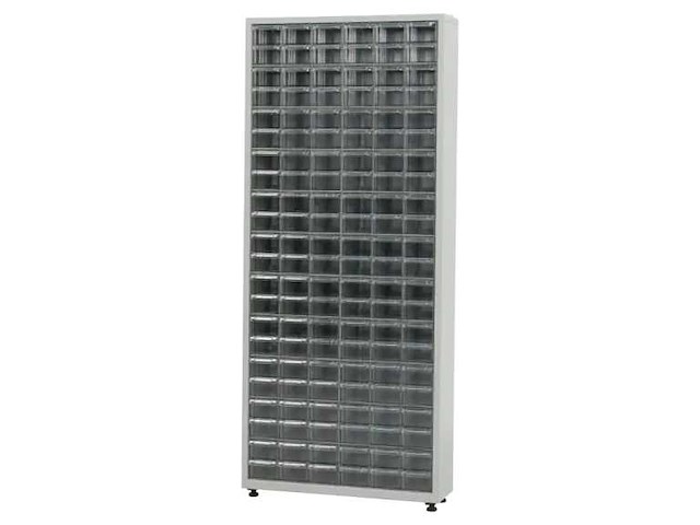 Povag ask201 klein materiaalkast met schuifbakken - 132 bakken - 1810x780x230 mm - afbeelding 1 van  6