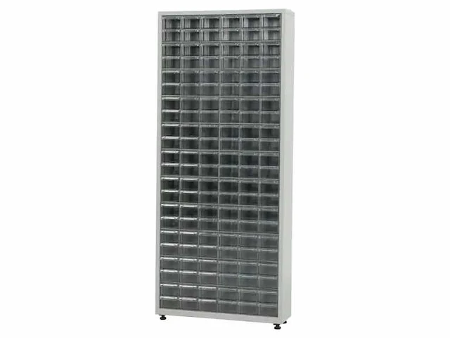 Povag ask201 klein materiaalkast met schuifbakken - 132 bakken - 1810x780x230 mm - afbeelding 1 van  6
