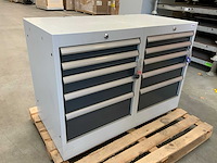 Povag dubbele werkplaats ladenkast 2x5 laden - afbeelding 1 van  5