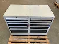 Povag dubbele werkplaats ladenkast 2x5 laden - afbeelding 3 van  5