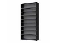 Povag legbordkast 10 legborden 100x30x198cm donkergrijs - afbeelding 1 van  5