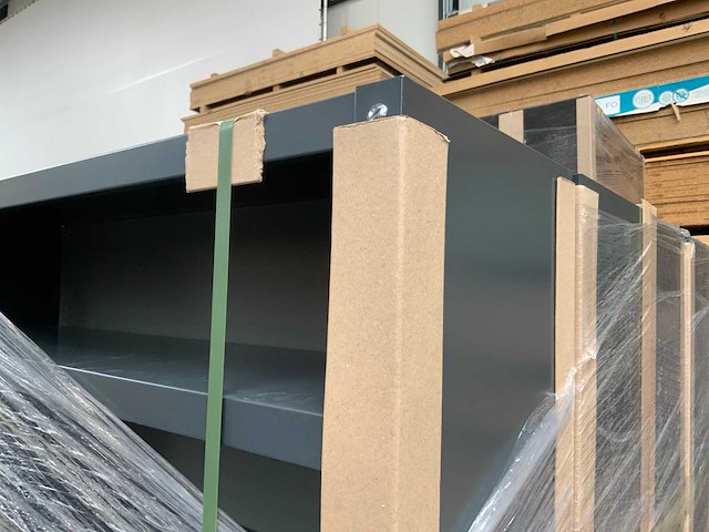 Povag legbordkast 10 legborden 100x30x198cm donkergrijs - afbeelding 5 van  5