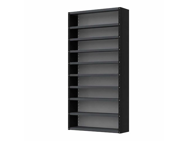 Povag legbordkast 10 legborden 100x30x198cm donkergrijs - afbeelding 1 van  5