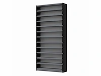 Povag legbordkast 14 legborden 100x30x198cm donkergrijs