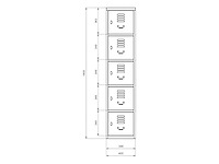 Povag lkp-257 lockerkast 3 deurs 1 delig - afbeelding 3 van  4