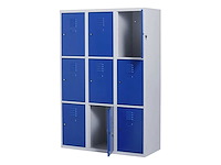 Povag lkp-259 lockerkast 9 deurs 3 delig - afbeelding 2 van  4