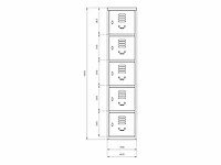 Povag lkp-263 lockerkast 5 deurs 1 delig - afbeelding 2 van  3
