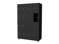 Povag lkp-343 locker - 4 delig - 16 deurs - 1800x1170x500 mm - afbeelding 2 van  4