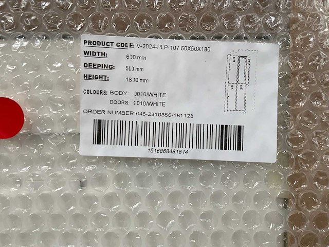 Povag lockerkast 4-deurs (2x) - afbeelding 3 van  3