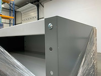 Povag omp-326.01 legbordkast - 12 legborden - 1980x600x300mm antraciet /grijs - afbeelding 2 van  3