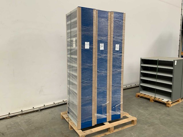 Povag omp-326.01 legbordkast - 12 legborden - 1980x600x300mm blauw/grijs - afbeelding 2 van  3