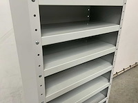 Povag omp-326.01 legbordkast - 12 legborden - 1980x600x300mm grijs/grijs - afbeelding 3 van  4