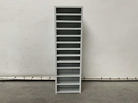 Povag omp-326.01 legbordkast - 12 legborden - 1980x600x300mm grijs/grijs - afbeelding 1 van  4