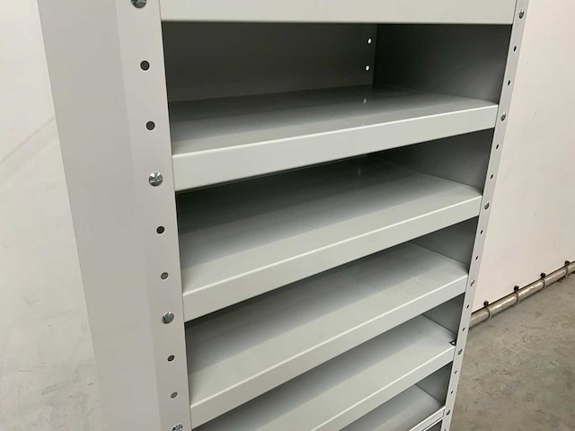 Povag omp-326.01 legbordkast - 12 legborden - 1980x600x300mm grijs/grijs - afbeelding 3 van  4