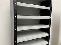 Povag omp-326.01 legbordkast - 12 legborden - 1980x600x300mm zwart/grijs - afbeelding 5 van  6