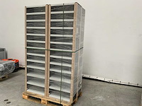 Povag omp-326.01 legbordkast - 12 legborden - 1980x600x300mm zwart/grijs - afbeelding 2 van  4