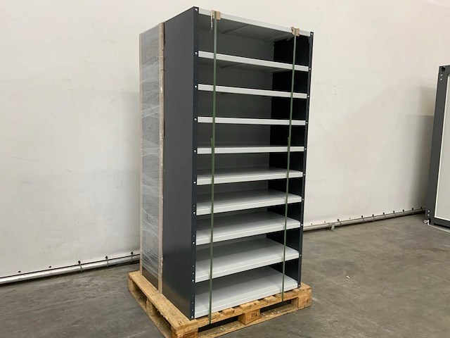 Povag omp-342.01 legbordkast - 10 legborden - 100x45x198cm antraciet /grijs - afbeelding 1 van  1