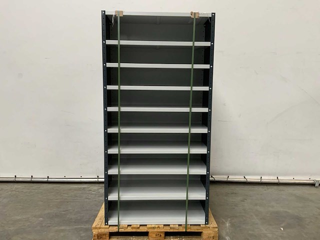 Povag omp-342.01 legbordkast - 10 legborden - 100x45x198cm antraciet /grijs - afbeelding 1 van  4