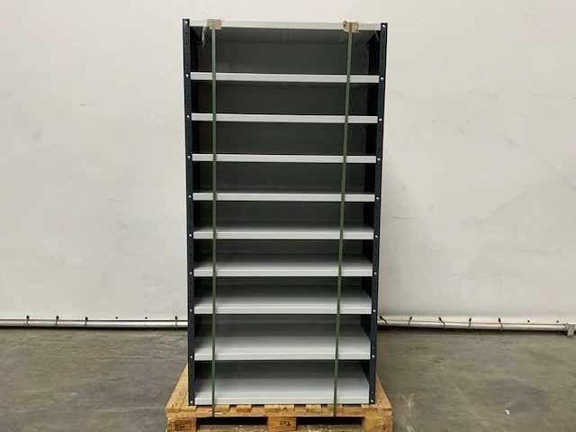 Povag omp-342.01 legbordkast - 10 legborden - 100x45x198cm antraciet /grijs - afbeelding 2 van  5