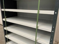 Povag omp-342.01 legbordkast - 10 legborden - 100x45x198cm antraciet /grijs - afbeelding 4 van  5