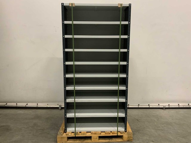 Povag open legbordkast - 10 legborden antraciet/licht grijs - afbeelding 2 van  3