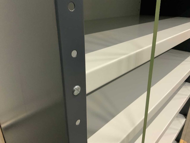 Povag open legbordkast - 10 legborden antraciet/licht grijs - afbeelding 1 van  1