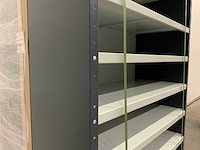 Povag open legbordkast - 10 legborden antraciet/licht grijs - afbeelding 1 van  1