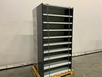 Povag open legbordkast - 10 legborden antraciet/licht grijs - afbeelding 1 van  2